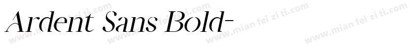 Ardent Sans Bold字体转换